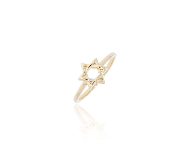 טבעת מגן דוד | מצופה זהב