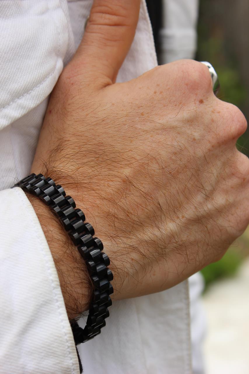 Black Hombre 4mm | צמיד רצועה לגבר
