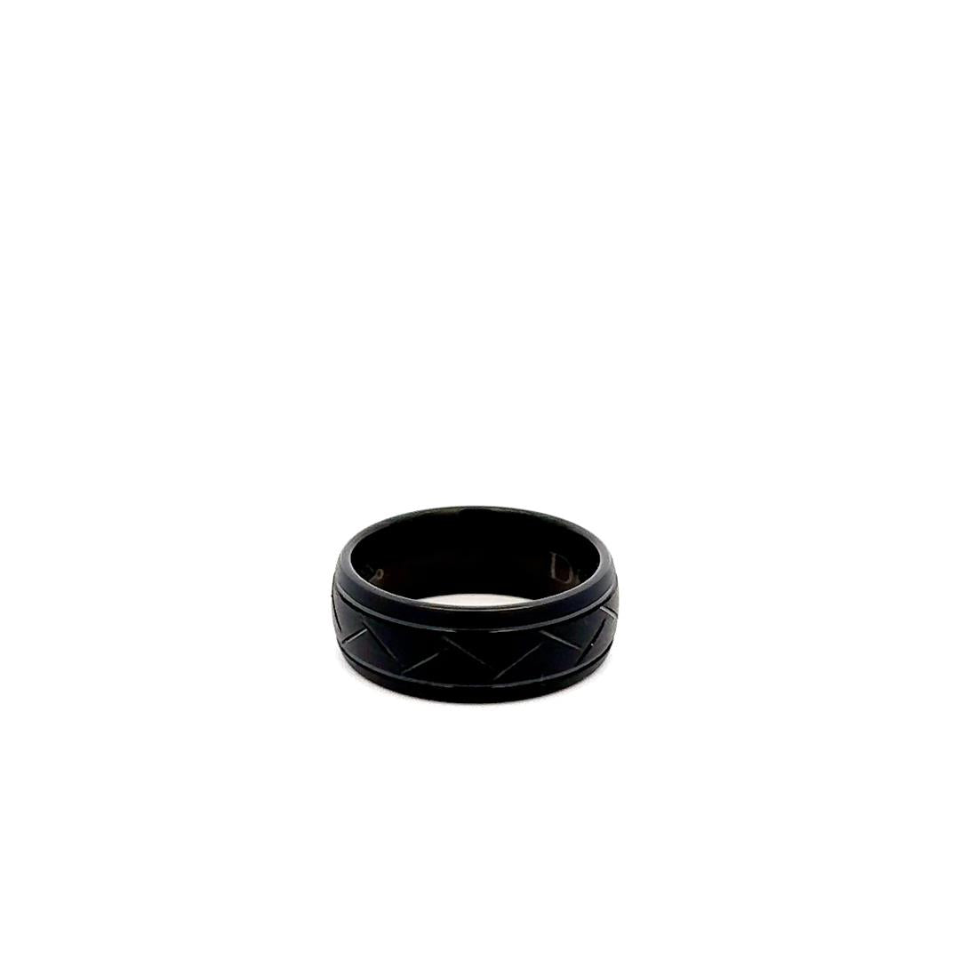 Carbon © טבעת שחורה לגבר